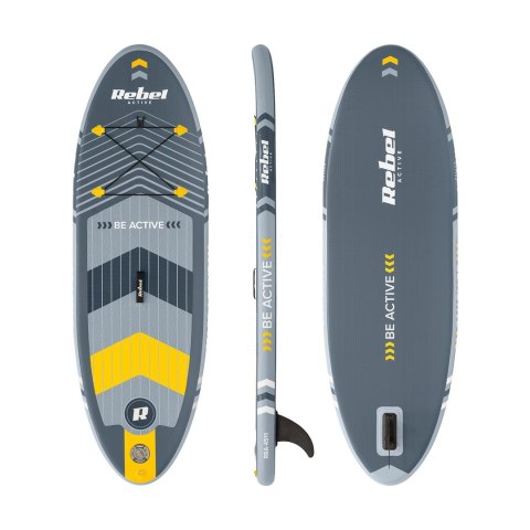 REBEL ACTIVE DESKA SUP POMPOWANA SZARA 244X76X10 ZESTAW RBA-4511