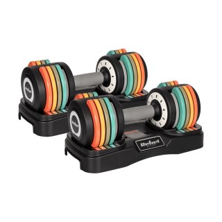 REBEL ACTIVE HANTLE ŻELIWNE REGULOWANE AUTOMATYCZNIE, ZESTAW 2X10 KG, SKOK CO 1KG RBA2335