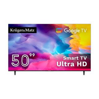 KRUGER&MATZ TELEWIZOR 50" UHD GOOGLE TV 5.0 DVB-T2/T/C H.265 HEVC KM0250UHD-G