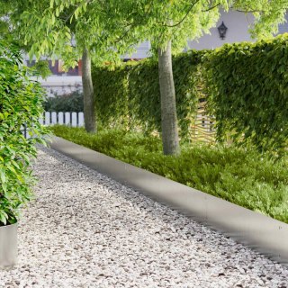 Krawężnik do trawnika 20 pcs 103 x 30 cm Stal srebrny