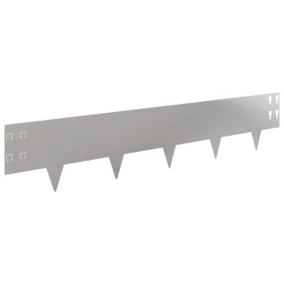 Krawężnik do trawnika 30 pcs 100 x 20 cm Stal srebrny