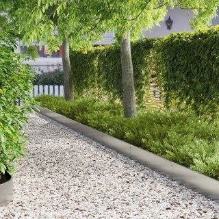 Krawężnik do trawnika 30 pcs 103 x 20 cm Stal srebrny