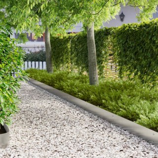 Krawężnik do trawnika 30 pcs 103 x 20 cm metal srebrny