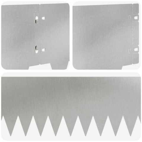 Krawężnik do trawnika 30 pcs 103 x 20 cm metal srebrny