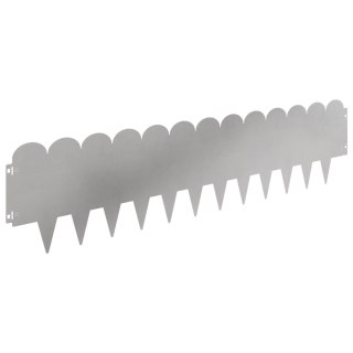 Krawężnik do trawnika 30 pcs 103 x 25 cm Stal srebrny