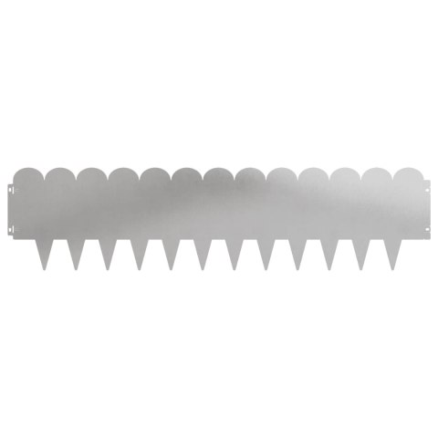Krawężnik do trawnika 30 pcs 103 x 25 cm Stal srebrny