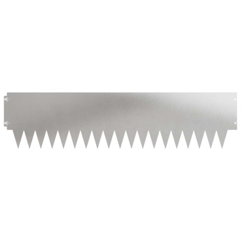 Krawężnik do trawnika 30 pcs 103 x 25 cm metal srebrny