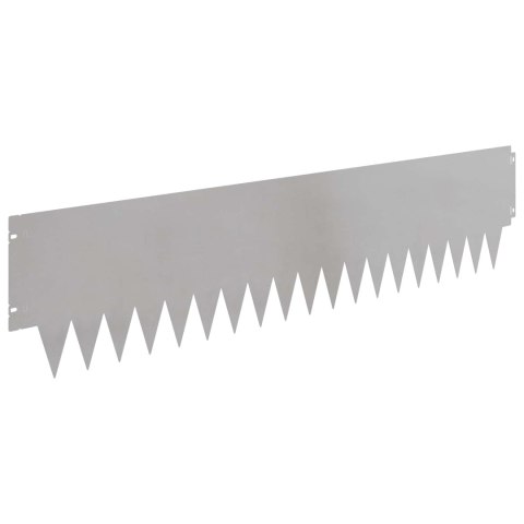 Krawężnik do trawnika 30 pcs 103 x 25 cm metal srebrny
