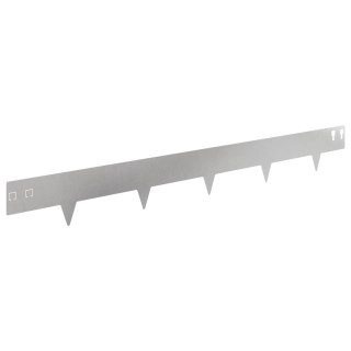 Krawężnik do trawnika 50 pcs 100 x 12 cm Stal srebrny
