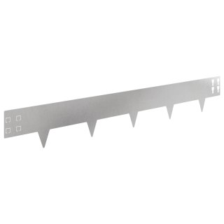 Krawężnik do trawnika 50 pcs 100 x 15 cm Stal srebrny