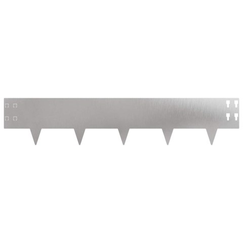 Krawężnik do trawnika 50 pcs 100 x 20 cm Stal srebrny