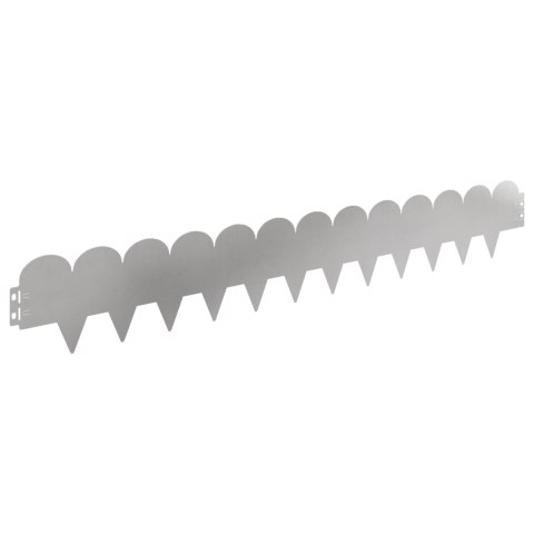 Krawężnik do trawnika 50 pcs 103 x 15 cm Stal srebrny