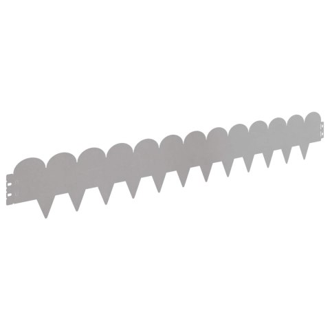 Krawężnik do trawnika 50 pcs 103 x 15 cm Stal srebrny