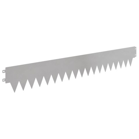 Krawężnik do trawnika 50 pcs 103 x 15 cm metal srebrny
