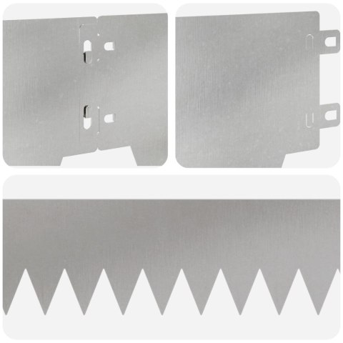 Krawężnik do trawnika 50 pcs 103 x 15 cm metal srebrny