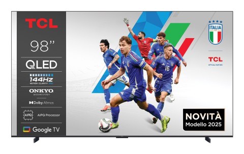 Telewizor TCL 98P89K QLED 98'' 4K Ultra HD 144Hz Google TV Dolby Atmos Metaliczny