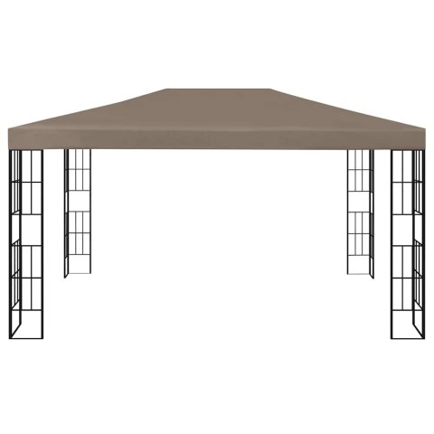 Altana ze sznurem lampek LED, 4x3 m, kolor taupe