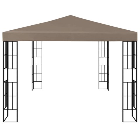 Altana ze sznurem lampek LED, 4x3 m, kolor taupe