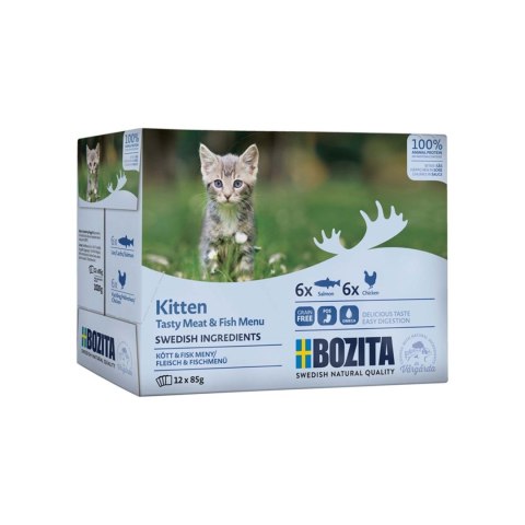 Bozita Chunks in Sauce with Fish and Meat for Kitten Multibox 12x85g