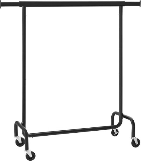 Mobilny wieszak na ubrania, czarny, nośność 130 kg