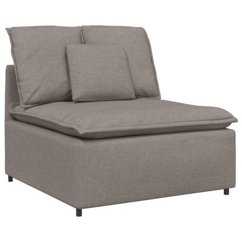 Sofa modułowa z podnóżkiem i poduszkami Tkanina Taupe