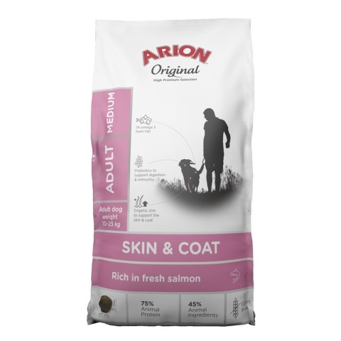 Arion original skin&coat med sucha karma dla psa 12kg