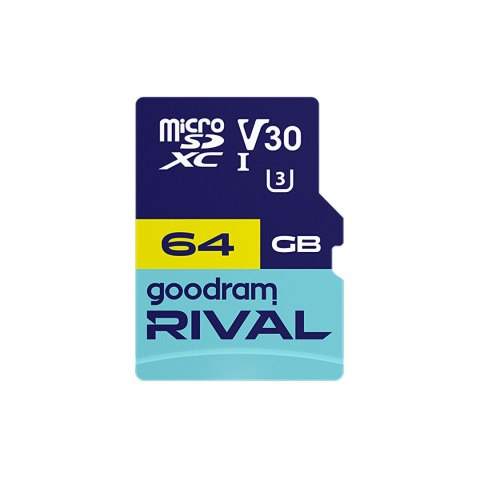 Karta pamięci microSD 64 GB V30 UHS-III Goodram Rival z adapterem