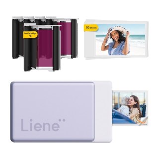 Przenośna drukarka do zdjęć LIENE Pearl N200 Pro 2x3" (fioletowa)