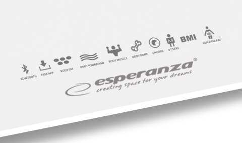 Waga z funkcją bluetooth Esperanza B.FIT EBS016W (kolor biały)