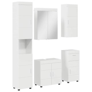 Zestaw mebli łazienkowych TULUM 5 pcs Wysoki połysk biały
