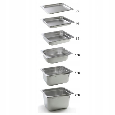 Pojemnik GN 1/9 stal nierdzewna Profi Line wys. 65 mm - Hendi 801833