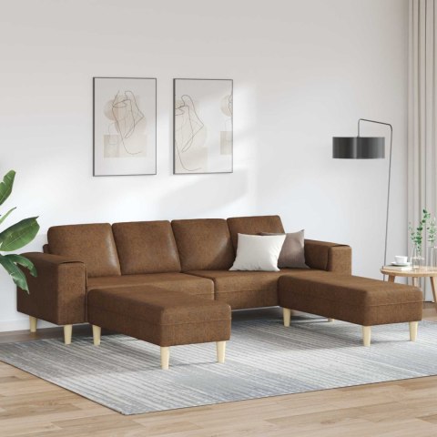 Sofa do salonu 3 pcs Brązowy