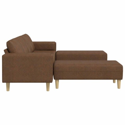 Sofa do salonu 3 pcs Brązowy