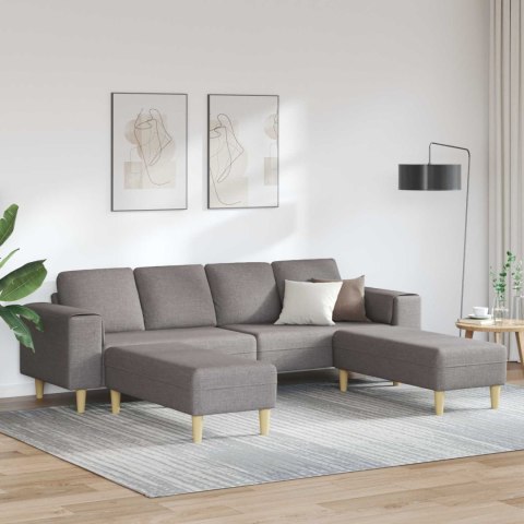 Sofa do salonu 3 pcs Ciemnoszary Poliester
