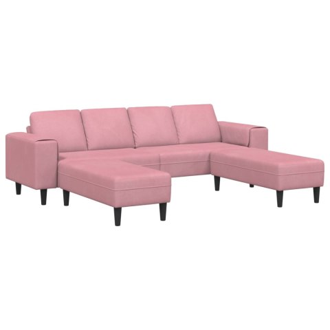 Sofa do salonu 3 pcs Różowy 250 x 188 x 76 cm