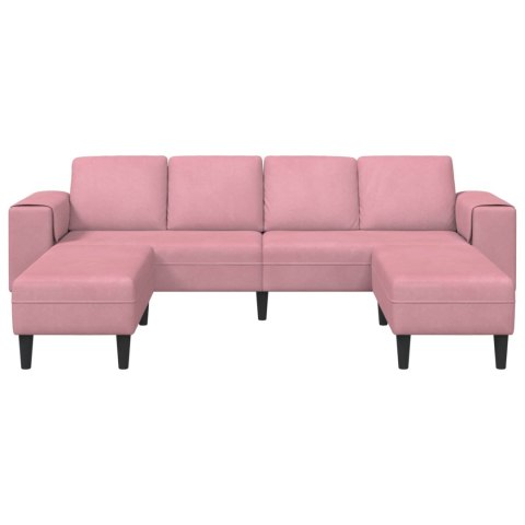 Sofa do salonu 3 pcs Różowy 250 x 188 x 76 cm