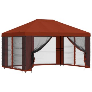 Altana z bokami 4 × 3 m terakota Poliester i Stal 190 gsm