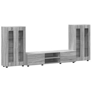 Zestaw szafek RTV z szufladą z półką FLORIN 3 pcs Szary Sonoma