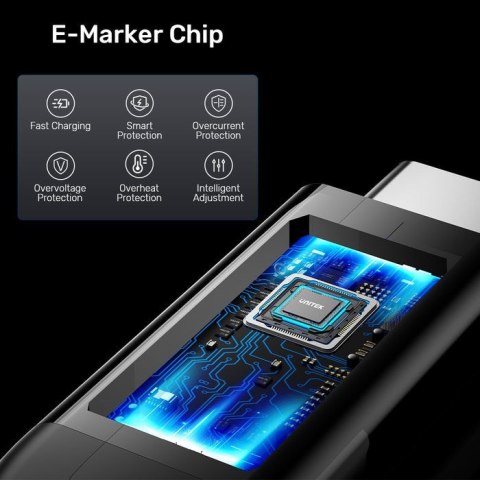 UNITEK KABEL USB-C 4.0 PD 100W 40 GBPS 8K 2M
