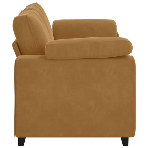 Sofa dwuosobowa, brązowa, 180x77x82 cm, aksamit