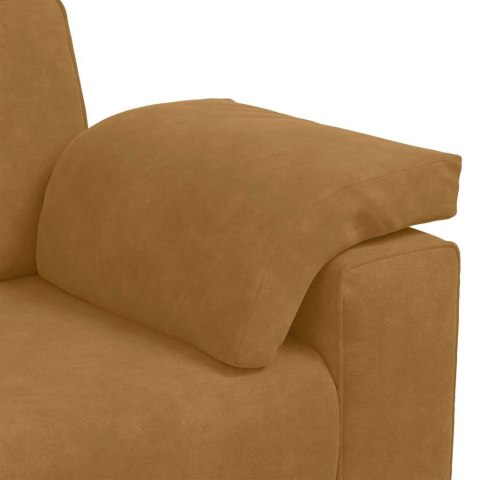 Sofa dwuosobowa, brązowa, 180x77x82 cm, aksamit