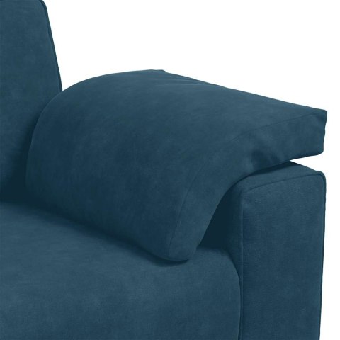 Sofa dwuosobowa, niebieska, 180x77x82 cm, aksamit