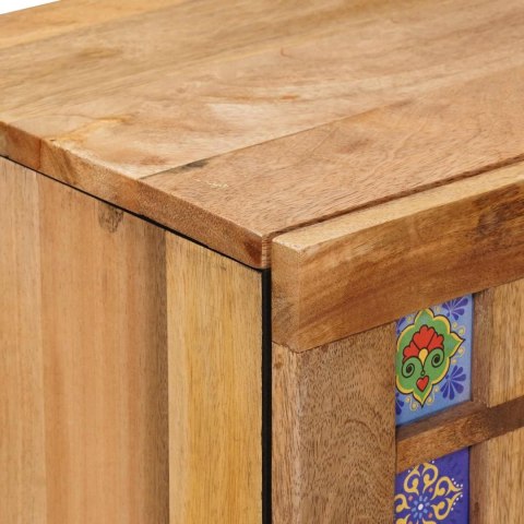 Zestaw mebli łazienkowych 2 pcs Naturalny Drewno z mango