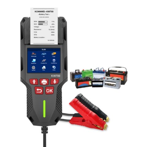 Miernik, tester baterii Konnwei KW700