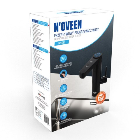Przepływowy podgrzewacz wody nablatowy NOVEEN IWH965 INOX (OUTLET)