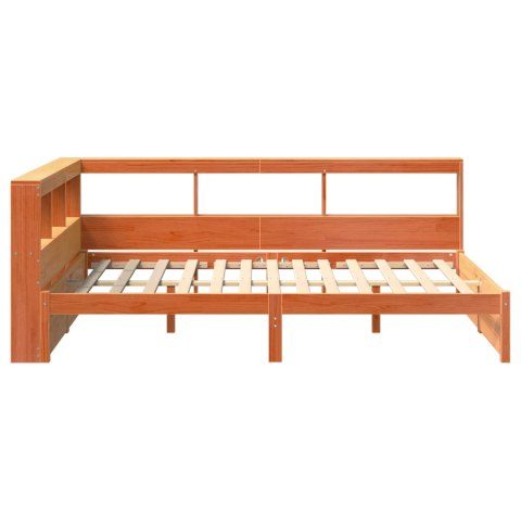 Łóżko z Biblioteczką 2 pcs Woskowy Brąz 200 x 160 cm