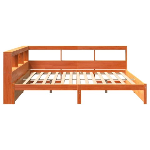 Łóżko z Biblioteczką 2 pcs Woskowy Brąz 200 x 200 cm