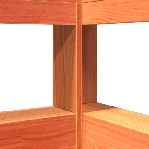 Łóżko z Biblioteczką 2 pcs Woskowy Brąz 200 x 200 cm