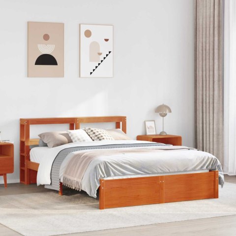 Ramka łóżka Woskowy Brąz 120 x 200 cm Lite drewno sosnowe