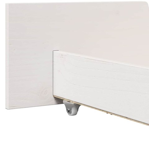 Ramka łóżka Z zagłówkiem Biały 180 x 200 cm Lite drewno sosnowe